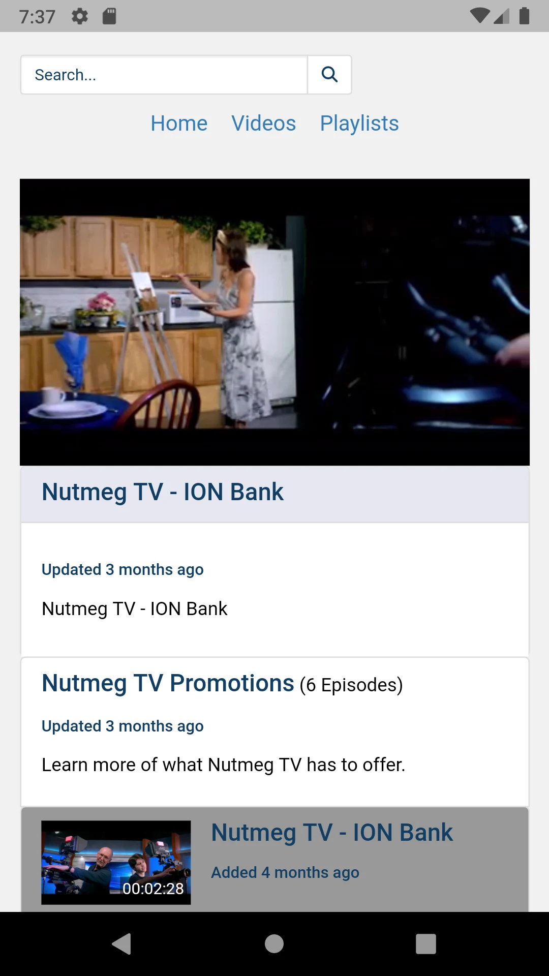 Nutmeg TV screenshot